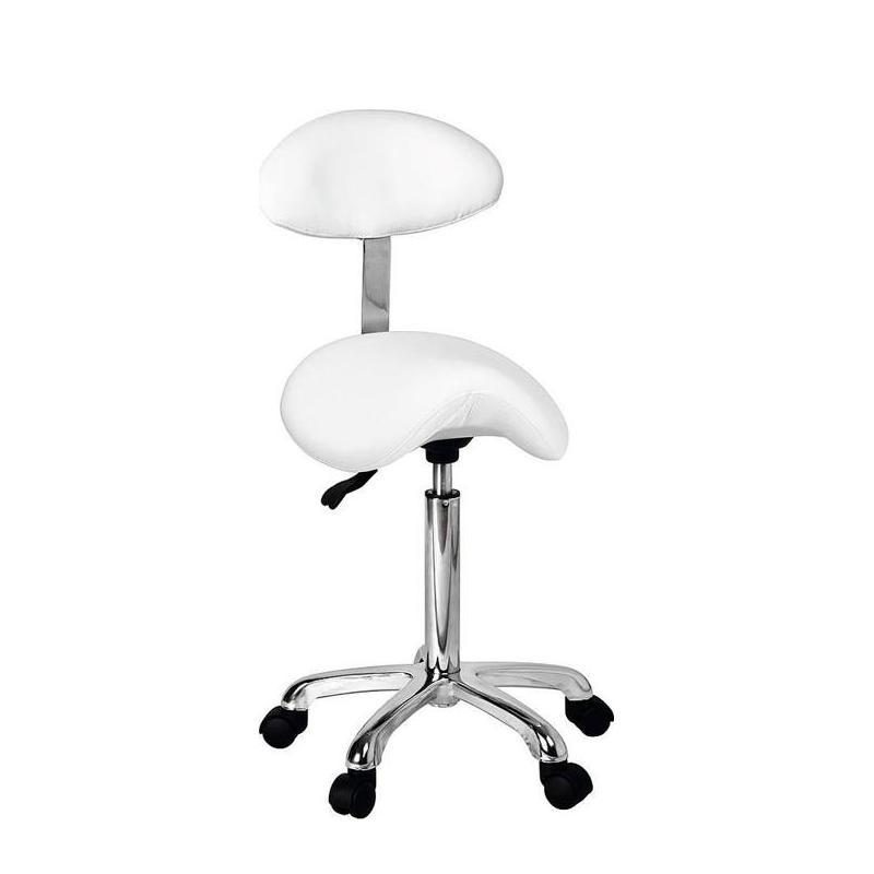 Taburete con respaldo y asiento de montar | Organic+