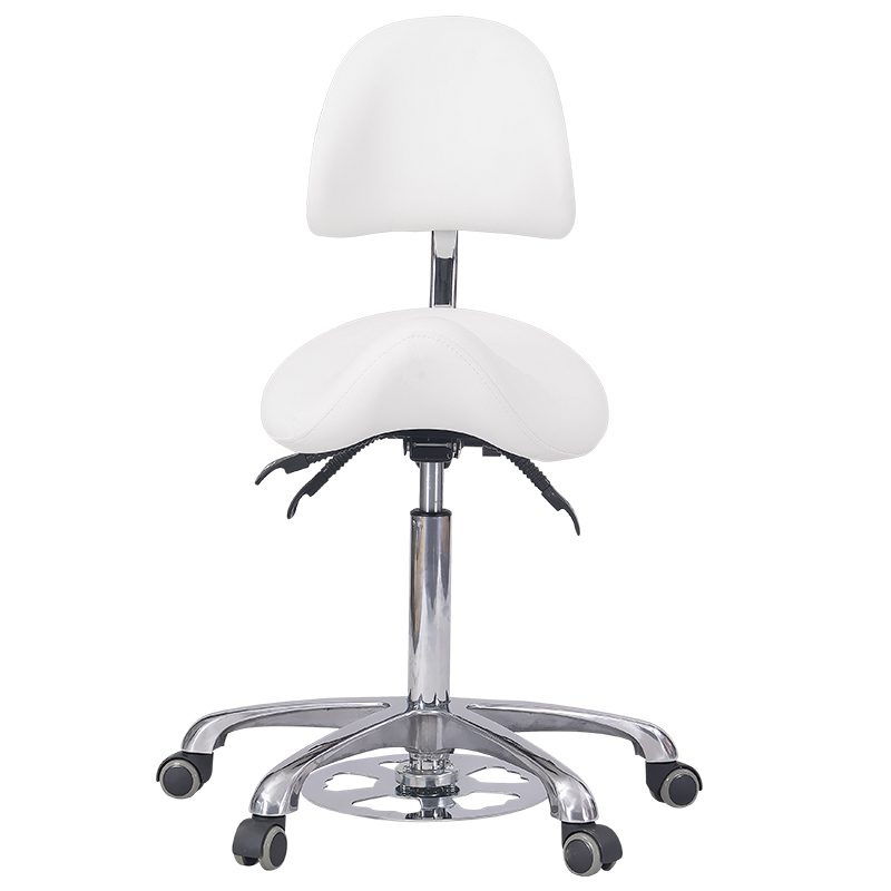 Taburete con respaldo envolvente y reposapiés | Noble Feet