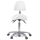 Taburete con respaldo envolvente y reposapiés | Noble Feet
