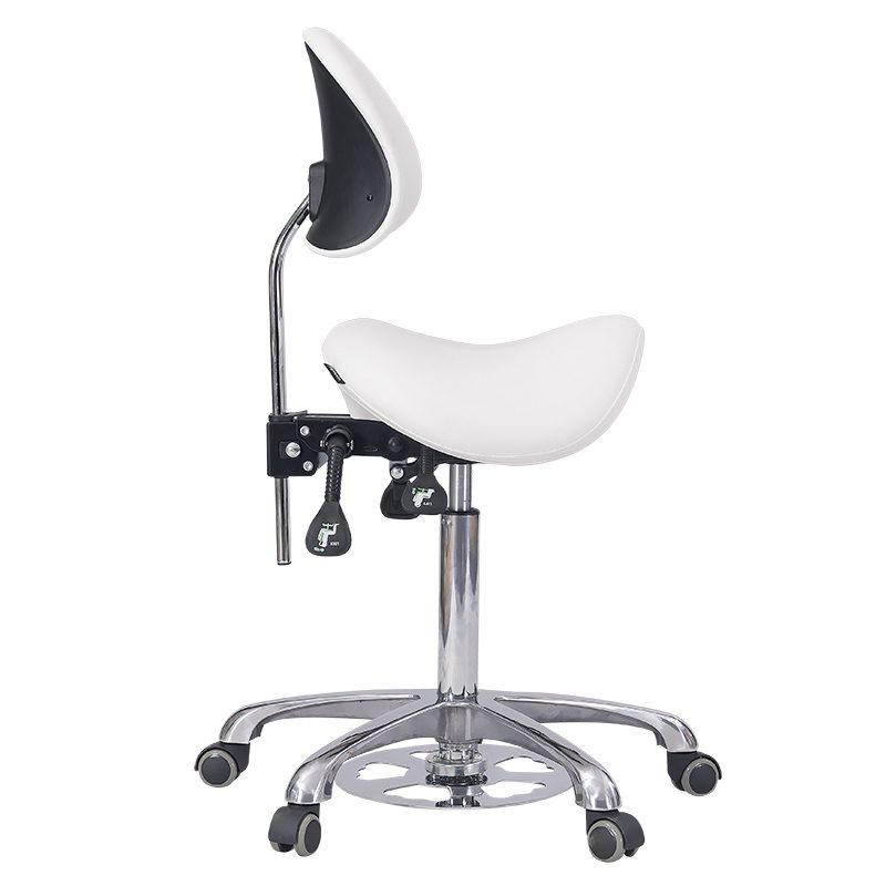 Taburete con respaldo envolvente y reposapiés | Noble Feet