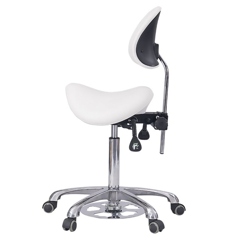 Taburete con respaldo envolvente y reposapiés | Noble Feet