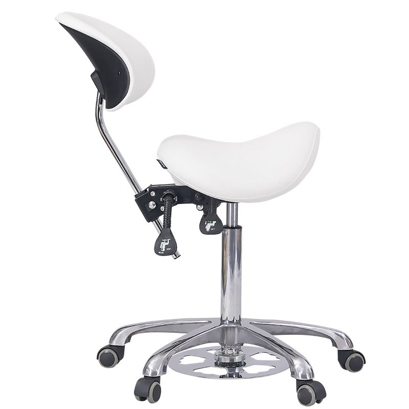 Taburete con respaldo envolvente y reposapiés | Noble Feet