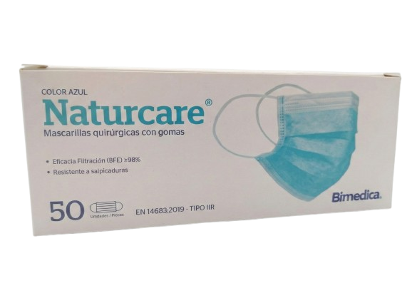 Mascarilla Quirúrgica IIR | Naturcare® (50 uds)