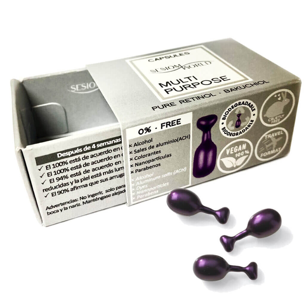Cápsulas Multi Purpose | Retinol Puro y Bakuchiol (14 uds)