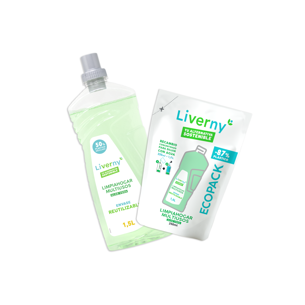 Ecopack Recarga Limpiador multiusos Aloe Vera | Liverny (1,5L)