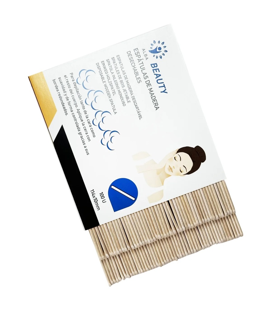 Espátula Facial de Madera (100 uds)