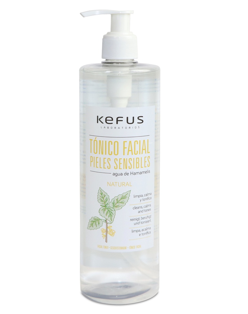 Tónico Facial Pieles Sensibles Agua de Hamamelis Kefus (500 ml)