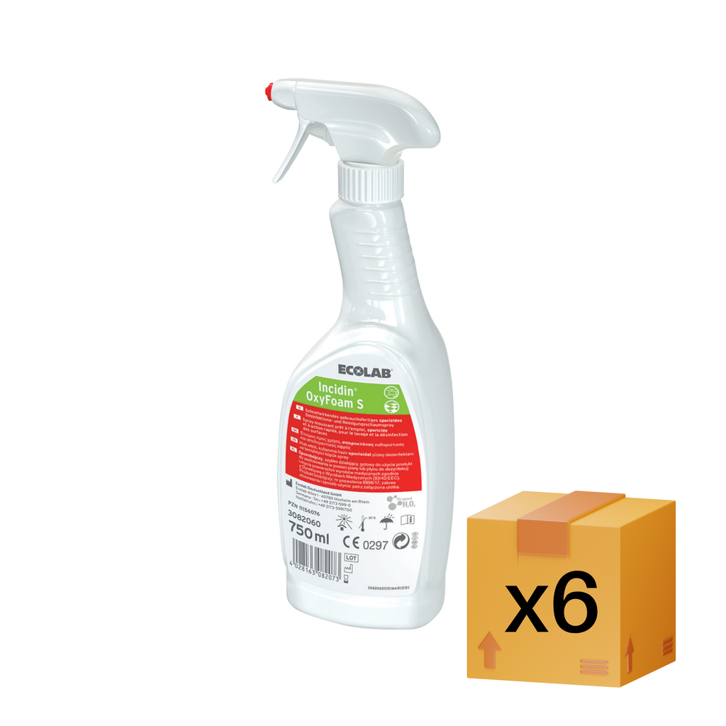 Desinfectante Esporicida Listo para Usar | Incidin™ OxyFoam S (6 botellas de 750ml)