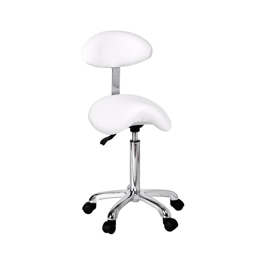 Taburete con respaldo y asiento de montar | Organic+