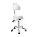 Taburete con respaldo envolvente y asiento de montar | Noble