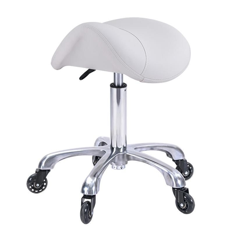 Taburete con asiento de montar y ruedas silenciosas | Silent Organic
