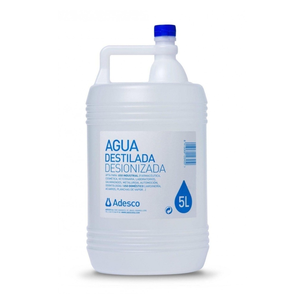 Agua Destilada en Garrafa (5L)