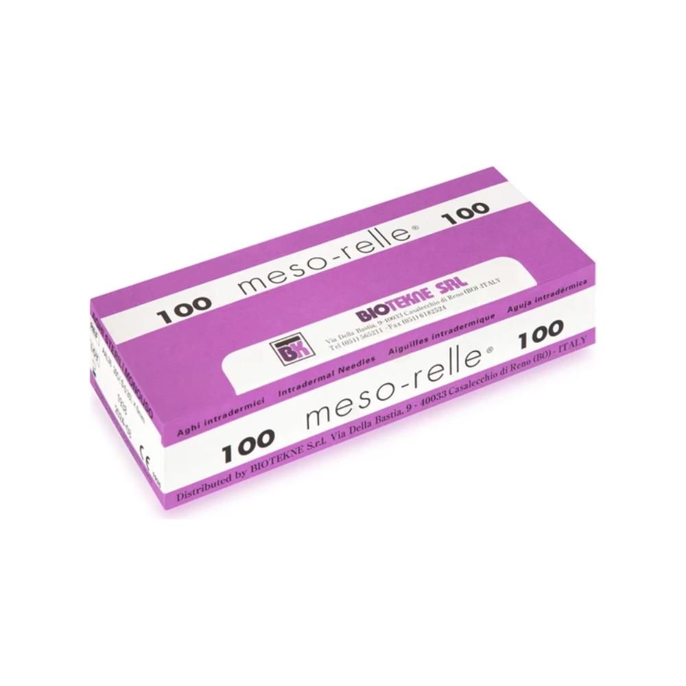 Aguja Mesoterapía 30G Meso-Relle | 0,30 x 12mm (100 Uds)