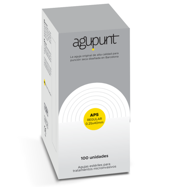 Aguja Punción Seca 0,25 x 40mm Amarillo | Agupunt APS (100 uds)