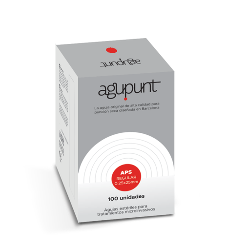 [039-028] Aguja Punción Seca 0,25 x 25mm Rojo | Agupunt APS (100 uds)