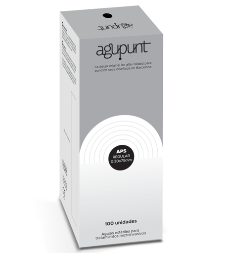 [039-035] Aguja Punción Seca 0,30 x 75mm Negro | Agupunt APS (100 uds)