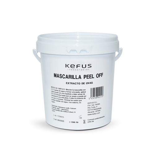 [002-010] Mascarilla Peel Off Alginato Extracto de Uvas Kefus (500 g)