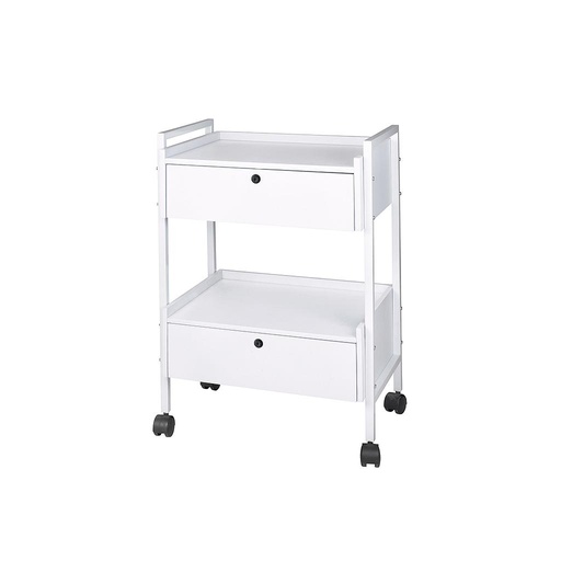 [035-049] Carrito de Estructura Metálica de Color Blanco Easy+ | Weelko
