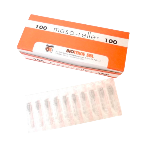 [047-005] Aguja Mesoterapía 27G Meso-Relle | 0,40 x 6mm (100 Uds)