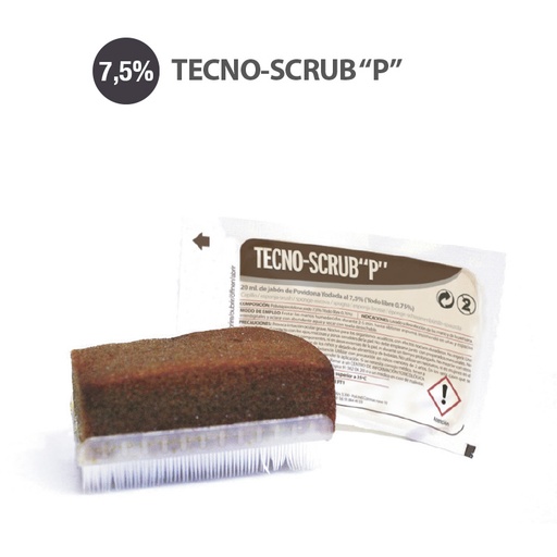 [061-010] Cepillo Tecno-Scrub “P” Solución Jabonosa de Povidona Iodada 7,5% (30 uds)